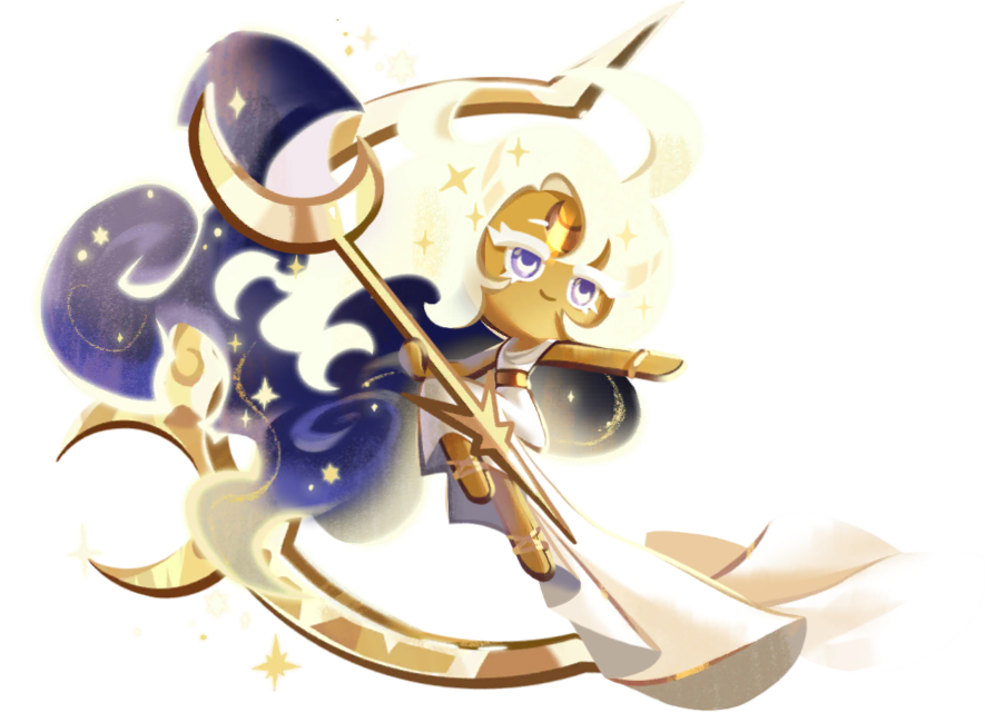 1girl, ahoge, blonde_hair, bracelet, chibi, chibi_only, colored_eyelashes, cookie_run