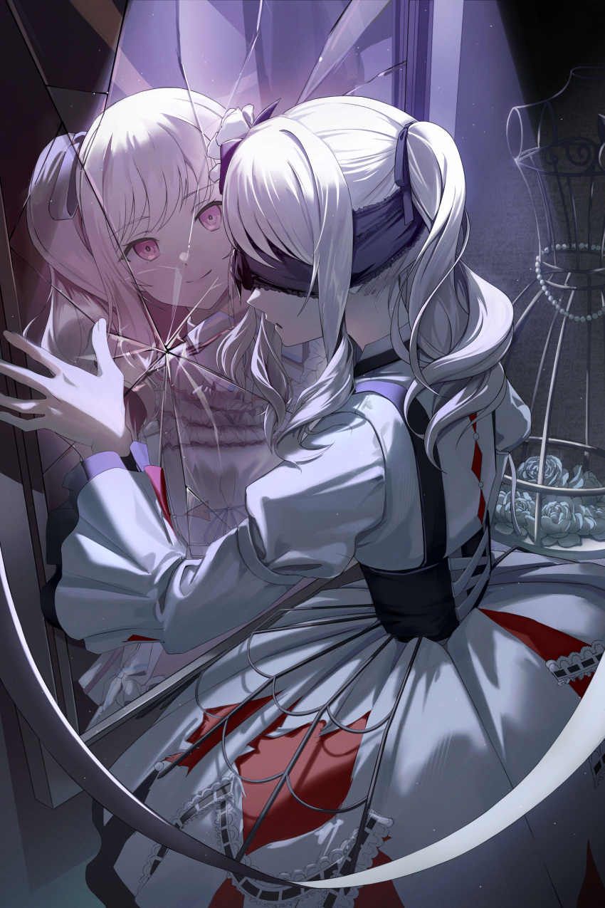 1girl, 1other, absurdres, akiyama_mizuki, closed_mouth, guruguruming, highres, long_hair