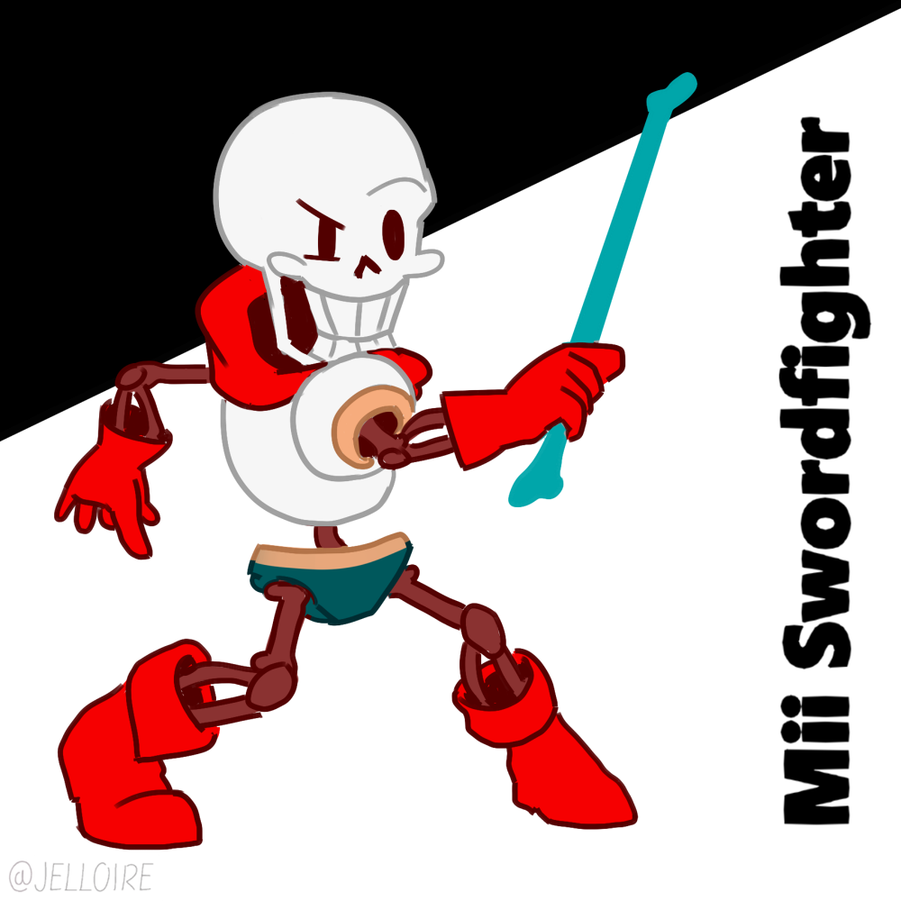 1boy, 2019, 2d, armor, artist_name, black_background, blue_shorts, boots, cape, digital_media, fighting_stance, full_body, gloves, humanoid, jelloire, male, male_focus, male_only, monster, monster_boy, papyrus_(undertale), red_boots, red_cape, red_gloves, shorts, simple_background, skeleton, solo, super_smash_bros., teeth, two-tone_background, undead, undertale, utdr_(toby_fox), white_armor, white_background