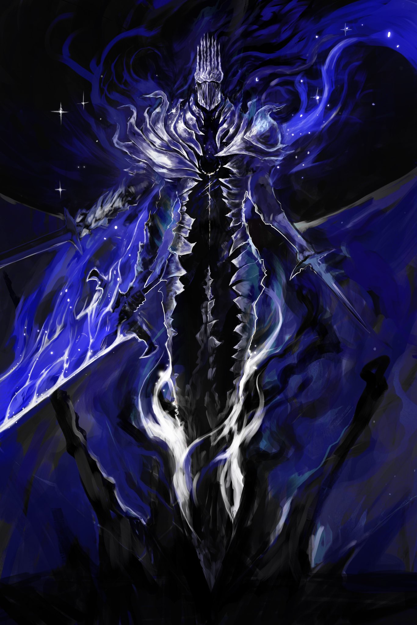 1boy, alivewake, armor, cape, elden_ring, elden_ring_nightreign, extra_arms, full_armor