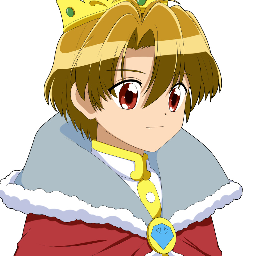 1boy, absurdres, blonde_hair, bright_(futagohime), brown_eyes, buttons, chaimaou, cloak