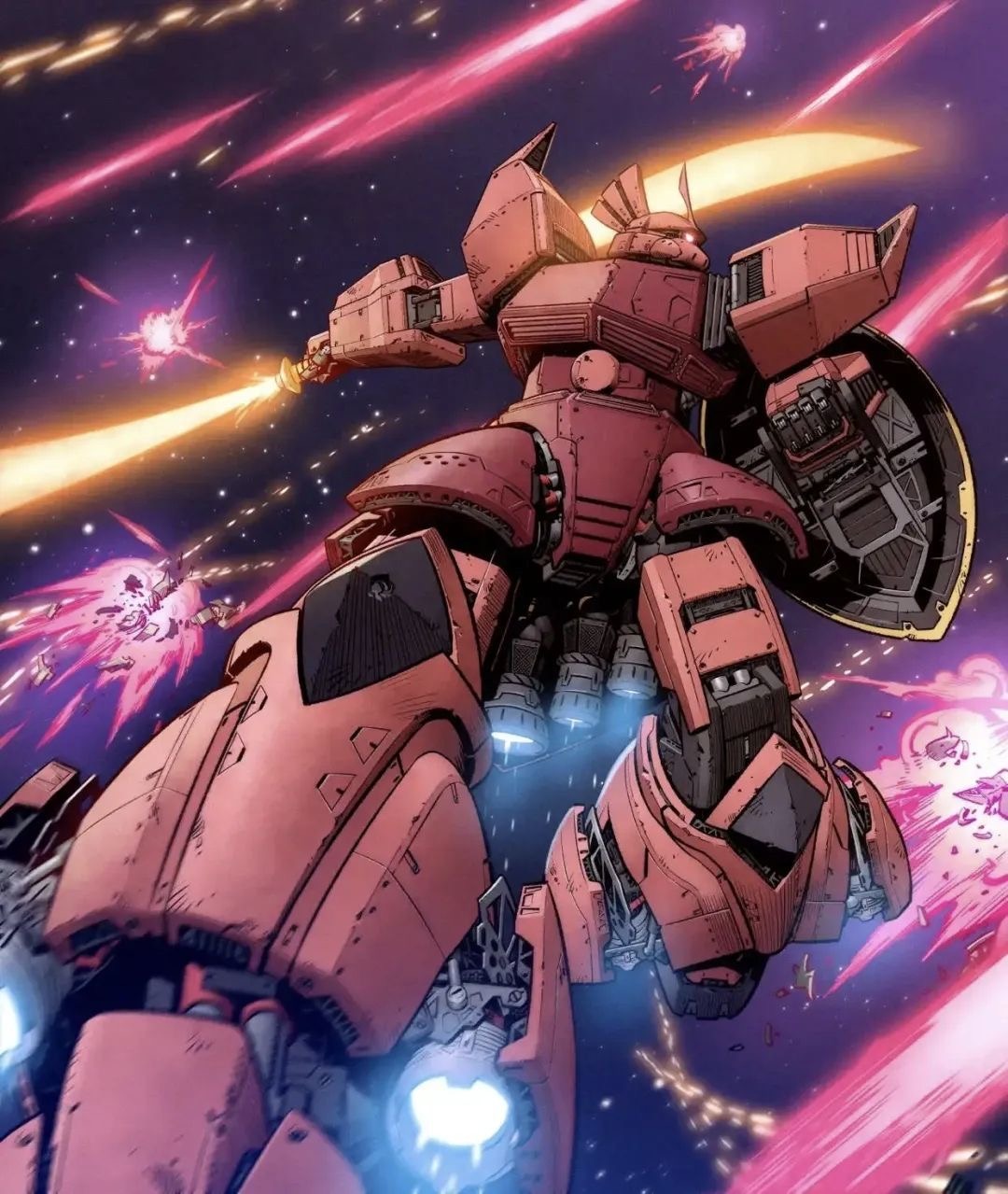 artist_request, battle, beam_naginata, cable, damaged, dirty, energy_beam, explosion