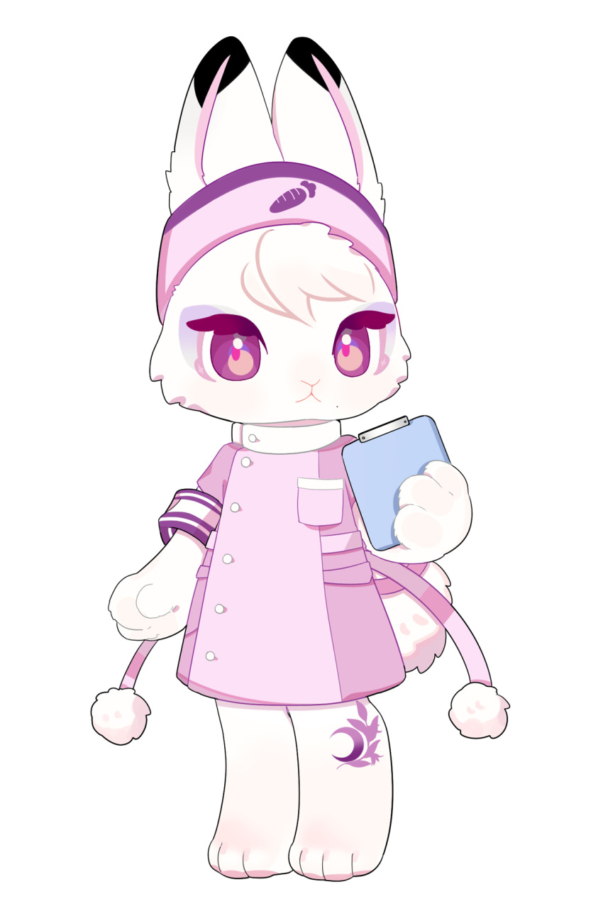 1girl, anael_(fluffy_land), animal_ears, animal_feet, animal_hands, chibi, chibi_only, chibikemo