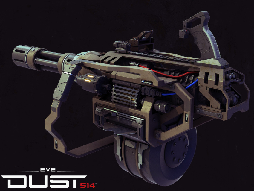 3d, autodesk_3ds_max_(medium), cable, commentary, copyright_logo, copyright_name, dark_background, drum_magazine