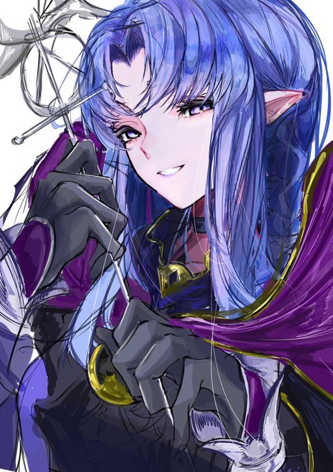 1girl, blue_eyes, blue_hair, braid, breasts, dress, fate/stay_night, fate_(series)