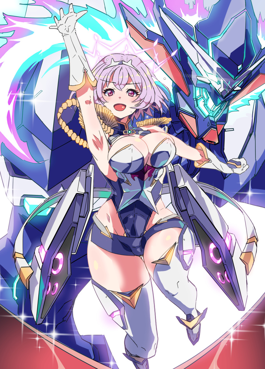 1girl, absurdres, alexis_kerib, alexis_kerib_(new_order), armor, blush, breasts, daison