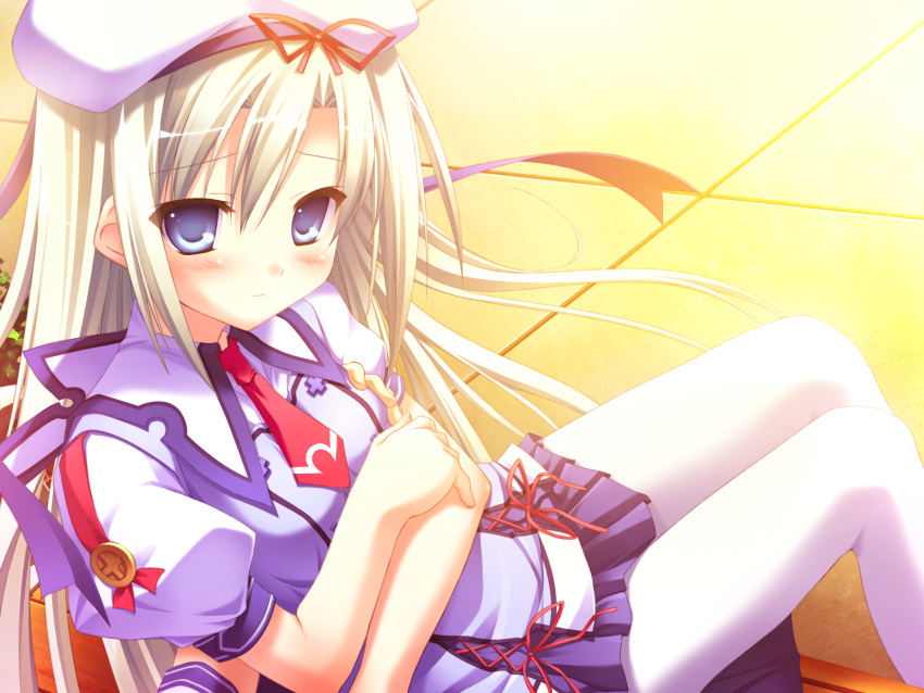 blush, chikotam, eltlinde_aschberg, game_cg, hat, magicarat_radiant, seifuku