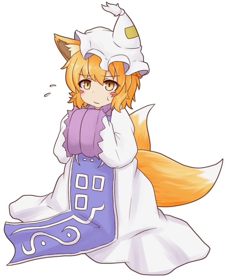 1girl, aged_down, animal_ears, animal_hat, blonde_hair, blue_tabard, child, closed_mouth