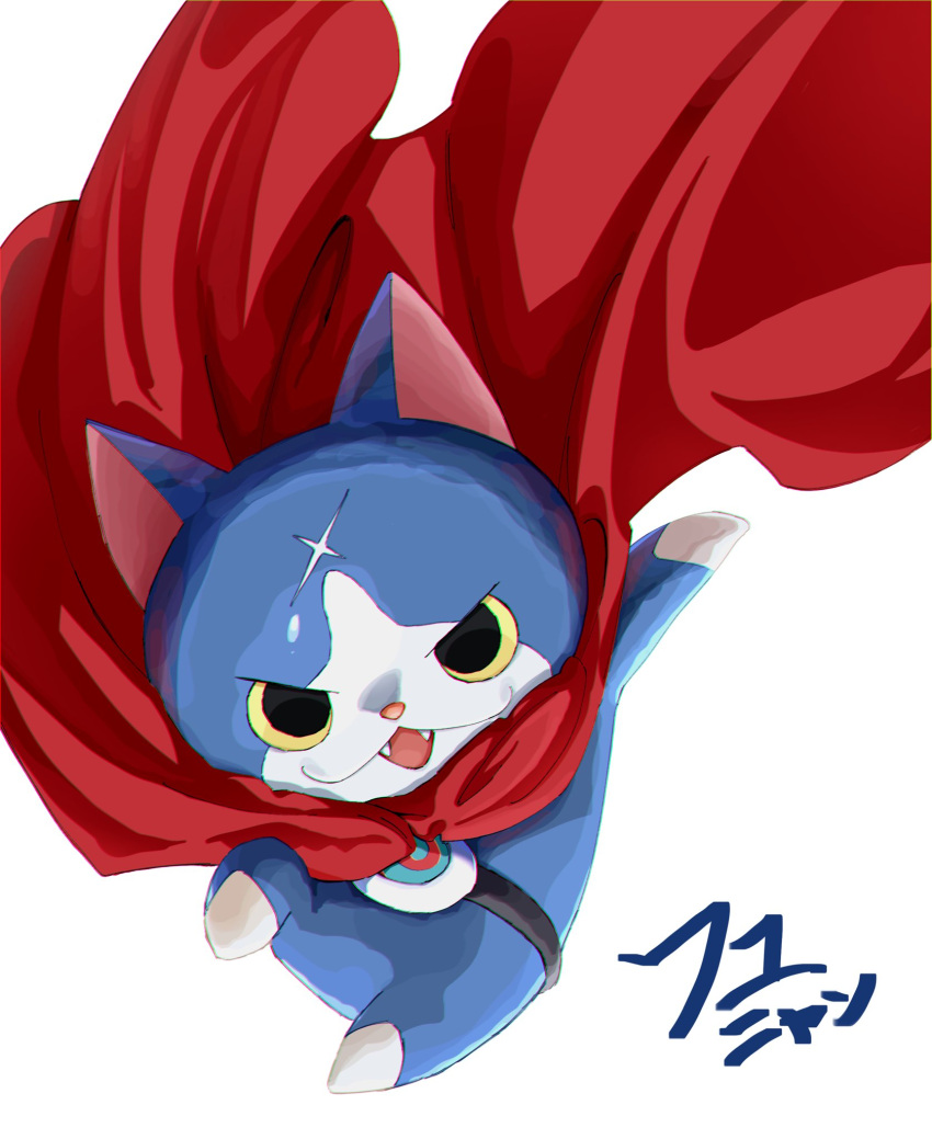 b9ivu3z4jc41547, belt, blue_fur, cape, fuyunyan, highres, looking_at_viewer, no_humans