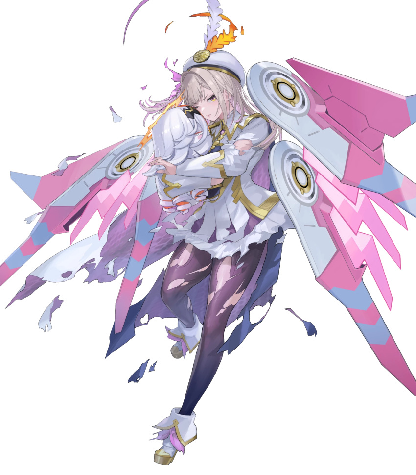 1girl, baldr_(fire_emblem_heroes), cape, character_doll, damaged, doll, dress, fire_emblem