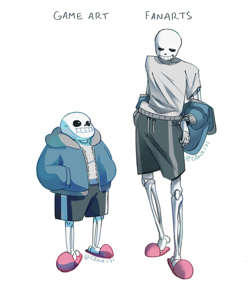 2024, 2boys, 2d, alternate_design, alternate_height, artist_name, black_shorts, blue_jacket