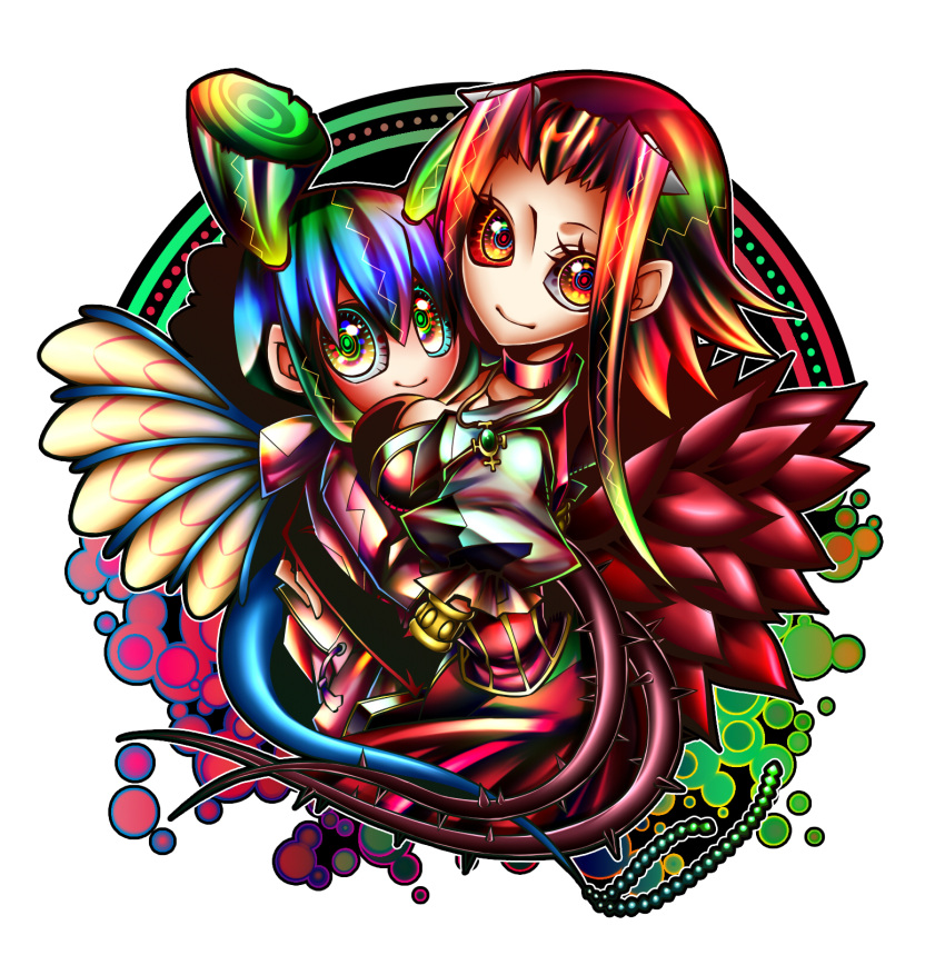 acid_trip, akiza_izinski, ancient_fairy_dragon, bad_id, black_rose_dragon, character_request, highres, izayoi_aki