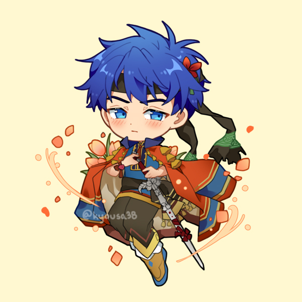 1boy, blue_eyes, blue_hair, coat, coat_on_shoulders, commentary, fire_emblem, fire_emblem:_path_of_radiance
