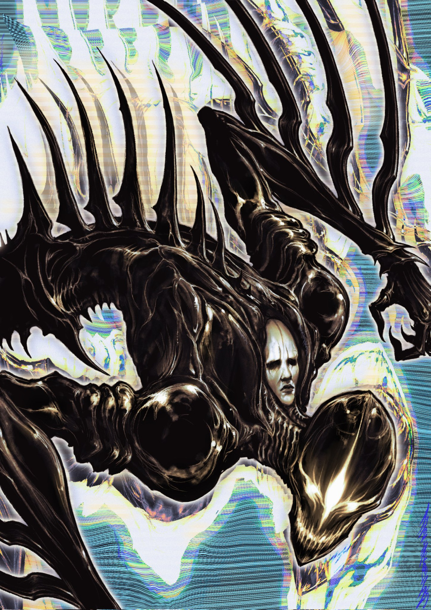 1other, arm_spikes, bolzak, extra_faces, highres, monster, original, static