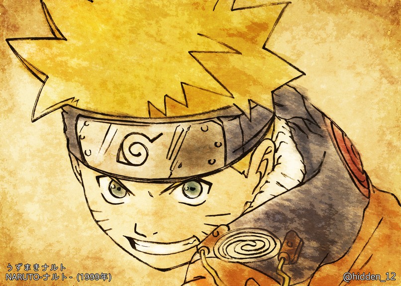 1boy, blonde_hair, blue_eyes, facial_mark, forehead_protector, hidden_12, konohagakure_symbol, looking_at_viewer