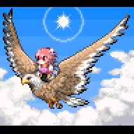 bird, cloud, clouds, eagle, ibara_kasen, ibaraki_kasen, letterboxed, lowres
