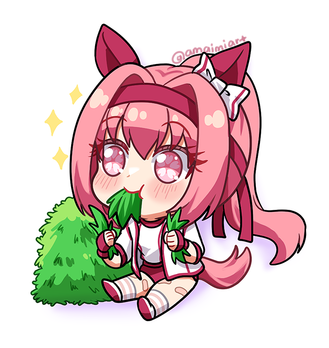 1girl, amaimi, artist_name, bandaid_on_thigh, bow, buruma, chibi, commentary