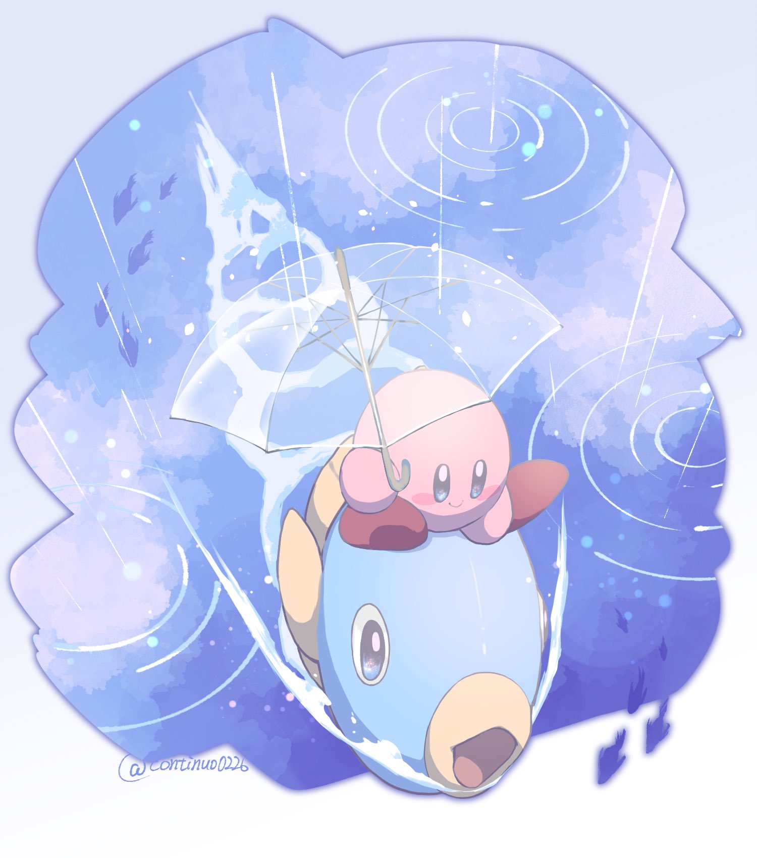 animal, artist_name, blue_eyes, blush_stickers, closed_mouth, commentary, continuo0226, fish