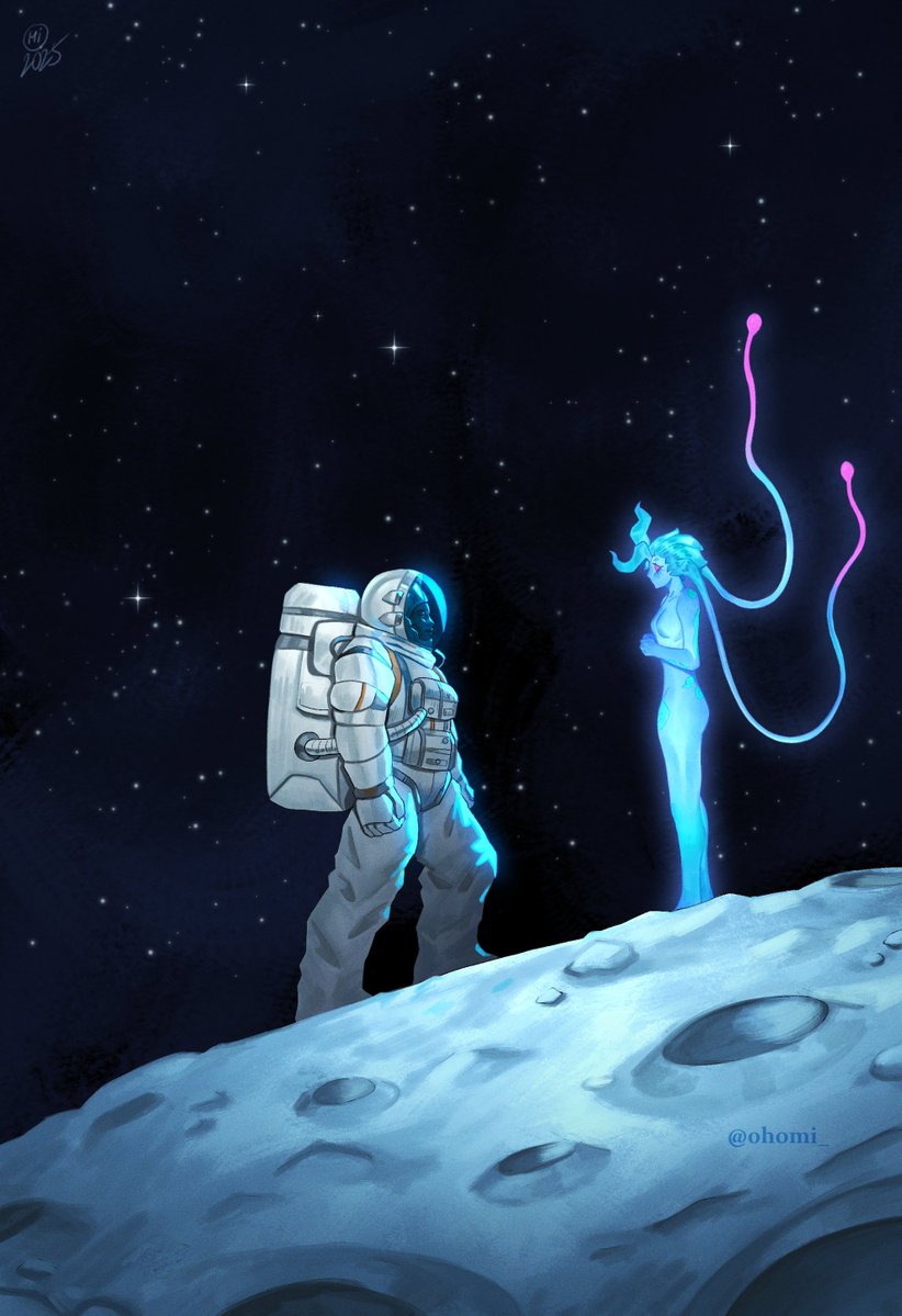 0homi, 1boy, 1girl, alien, arcane:_league_of_legends, arcane_jinx, astronaut, backpack