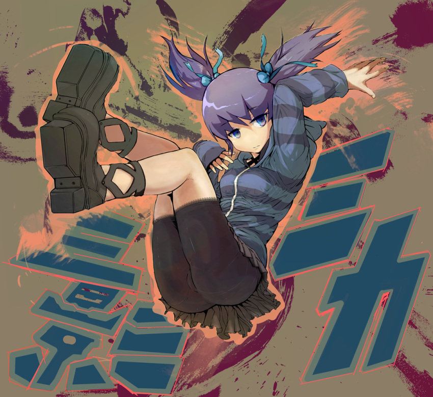 bike_shorts, bow, danball_senki, hair_bow, hoodie, kenshin, mikage_mika, pantylines