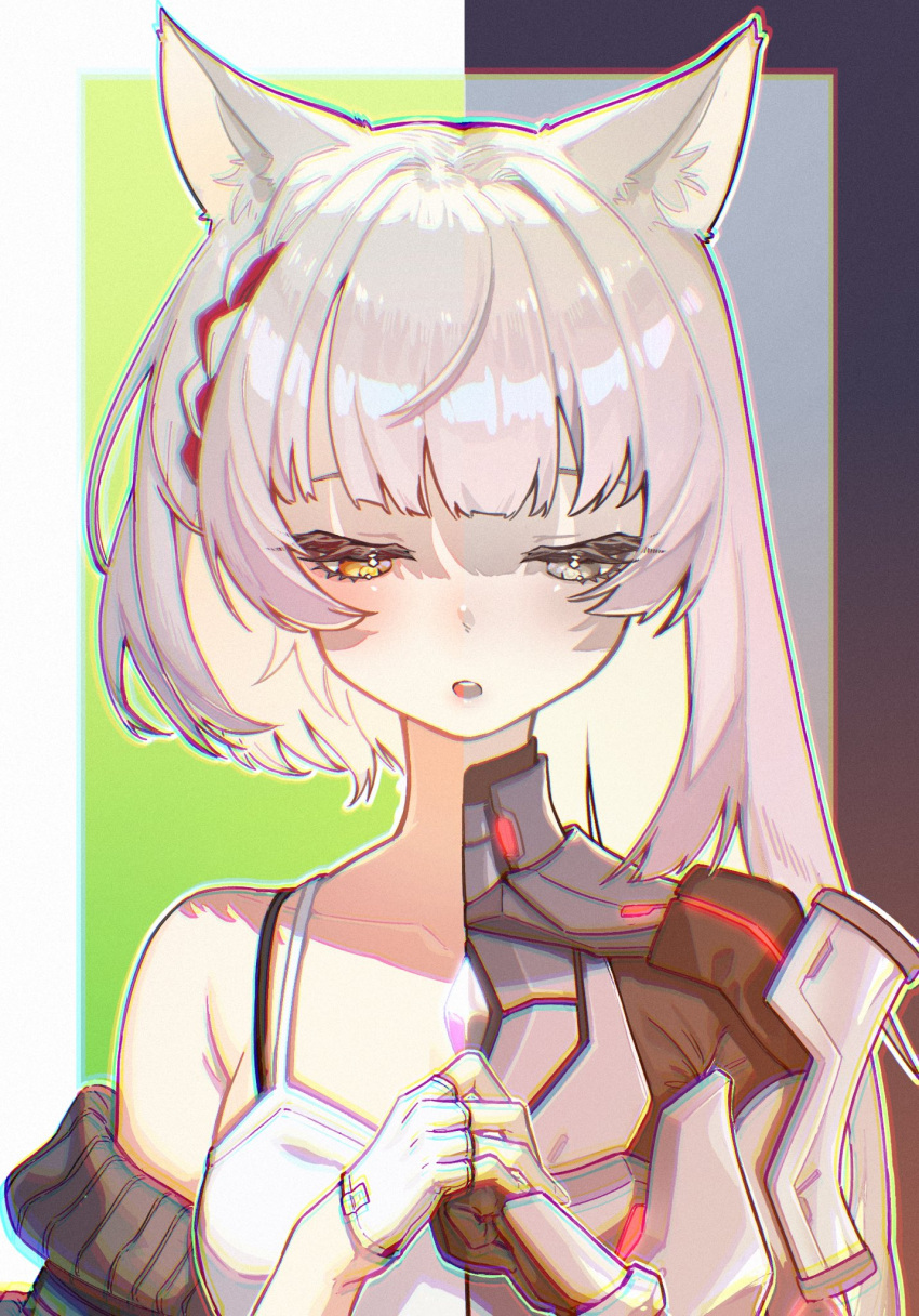 2girls, animal_ear_fluff, breasts, cat_girl, commentary, cyta_celest, english_commentary, eyelashes