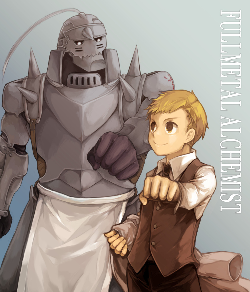 armor, boy, brown_eyes, brown_hair, dual_persona, fullmetal_alchemist, highres, kazi