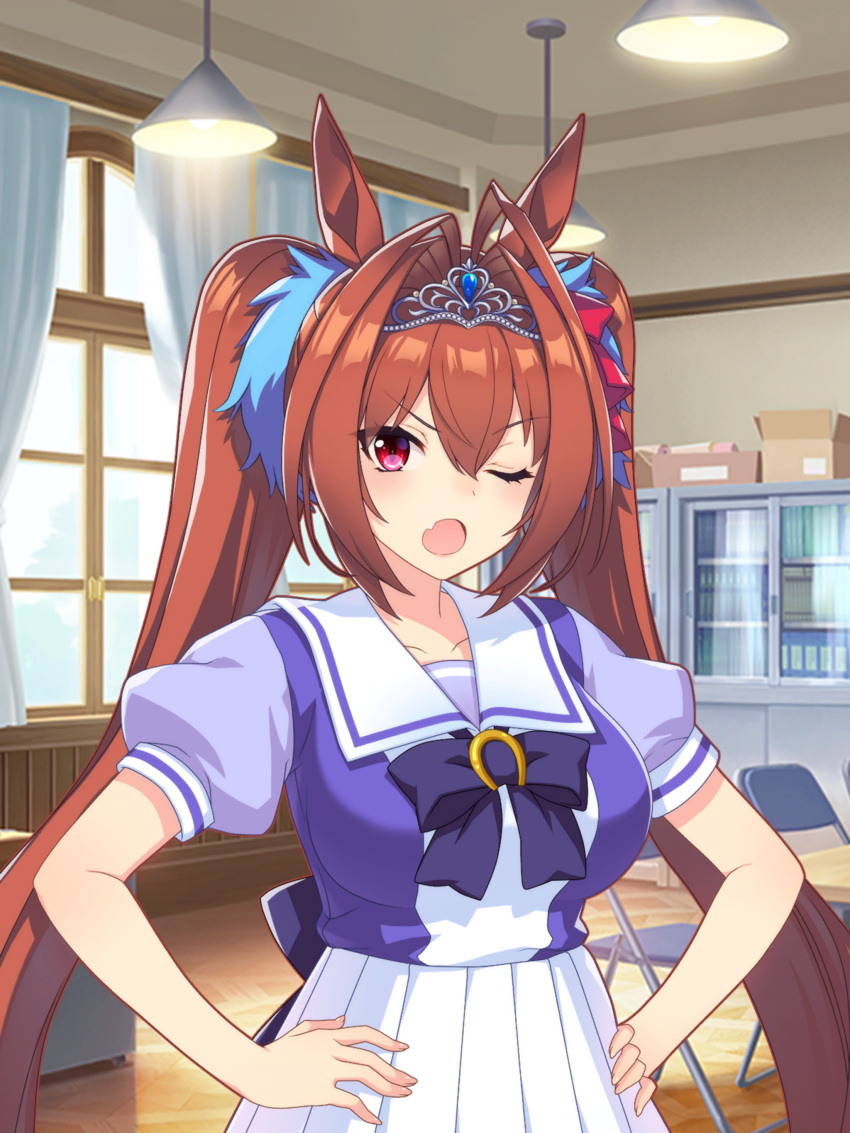1girl, absurdres, animal_ears, artist_request, back_bow, bare_arms, blue_bow, blue_bowtie
