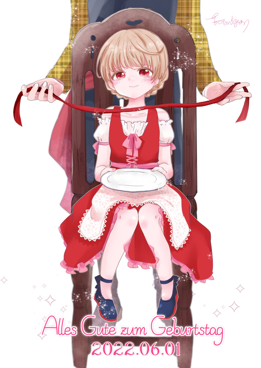 1boy, 1girl, absurdres, berl_(berl_and_the_candy_house), berl_and_the_candy_house, blonde_hair, braid, braided_bun