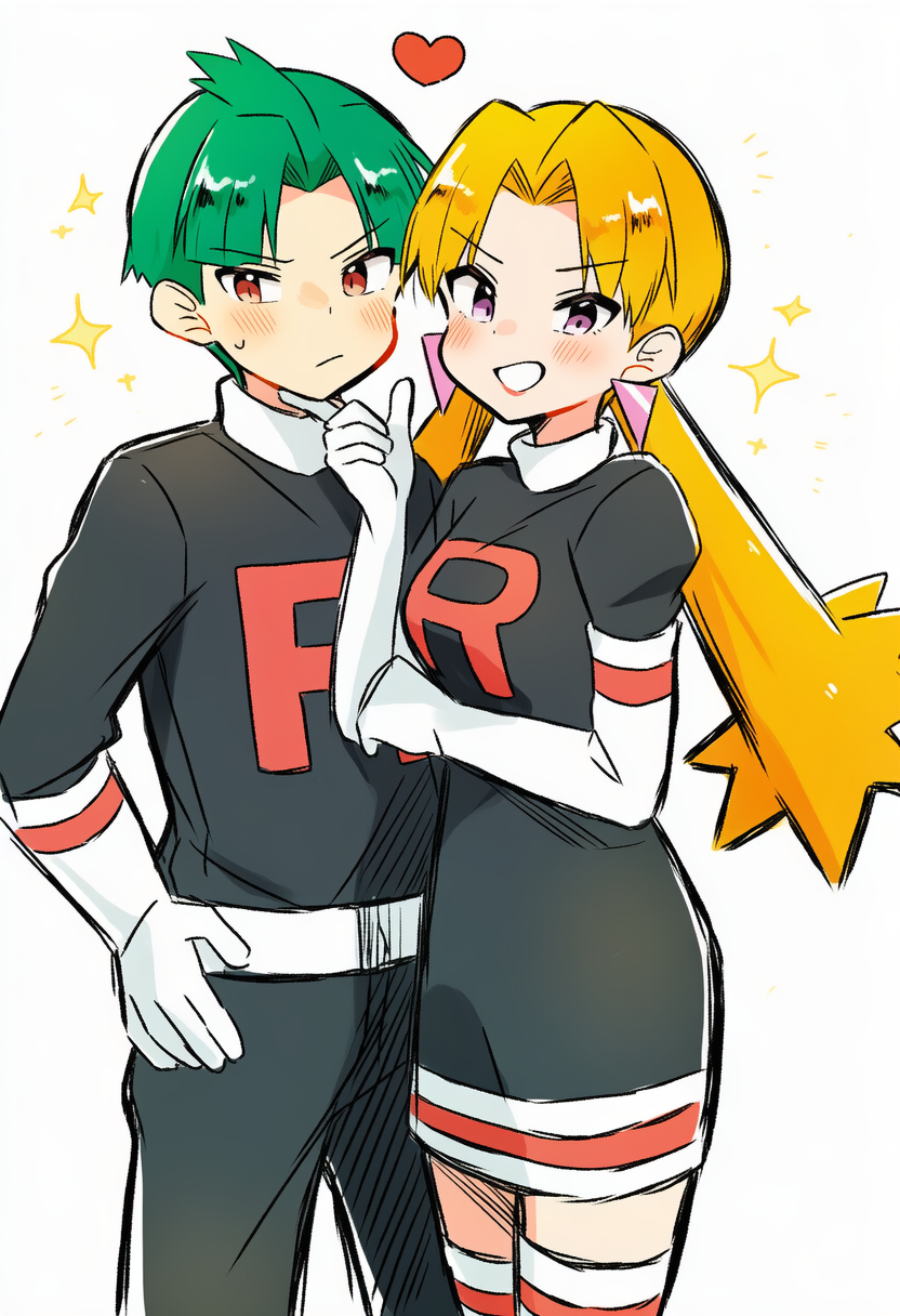 1boy, 1girl, belt, black_dress, black_jacket, black_pants, blonde_hair, blush