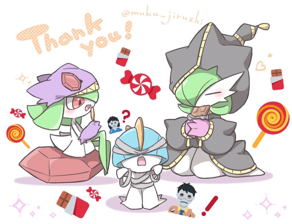 alternate_color, artist_name, bandages, banette, bowl_cut, candy, chocolate, chocolate_bar