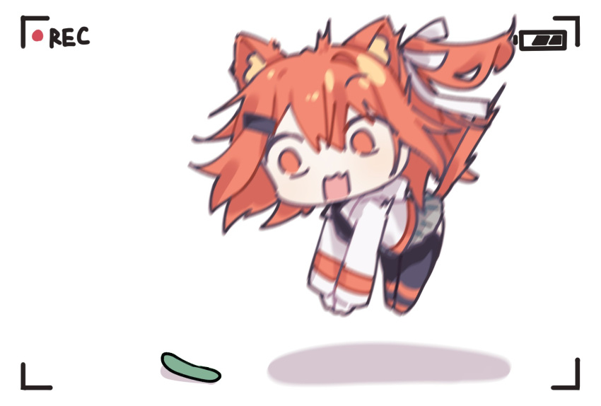 1girl, a.i._voice, adachi_rei, animal_ears, cat_ears, cat_girl, cat_tail, cats_are_scared_of_cucumbers_(meme)