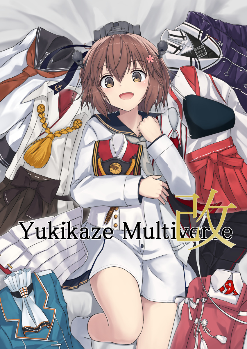 akagi_(kancolle), akagi_(kancolle)_(cosplay), akatsuki_(kancolle), akatsuki_(kancolle)_(cosplay), black_sailor_collar, brown_eyes, brown_hair, clothes_in_front