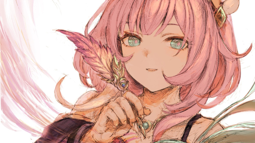1girl, bare_shoulders, blue_eyes, coat, cyrene_(aedes_elysiae)_(honkai:_star_rail), cyrene_(honkai:_star_rail), hair_ornament, hashtag-only_commentary