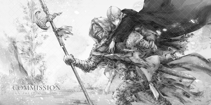 armor, banished_knight, breastplate, carrying, elden_ring, full_armor, gauntlets, greaves