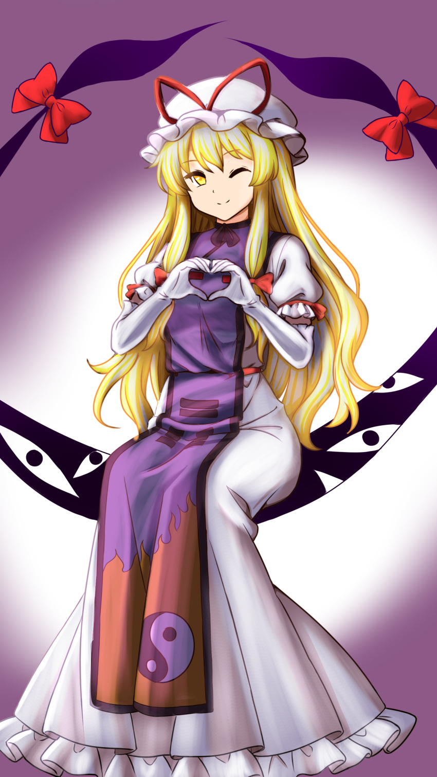1girl, absurdres, blonde_hair, bow, burukyu, closed_mouth, commentary, commission