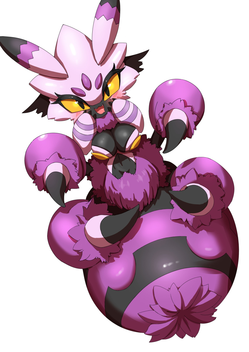 absurdres, colored_sclera, highres, looking_at_viewer, lying, no_humans, on_back, pal_(creature)