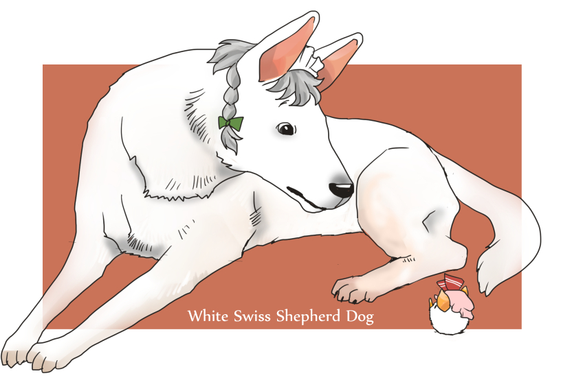 animal_focus, animalization, bat_(animal), bow, commentary_request, dog, ectophylla_alba, english_text