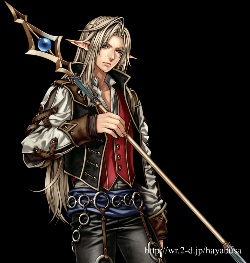 blue_eyes, elf, grey_hair, jacket, long_hair, long_pointy_ears, long_sleeves, male
