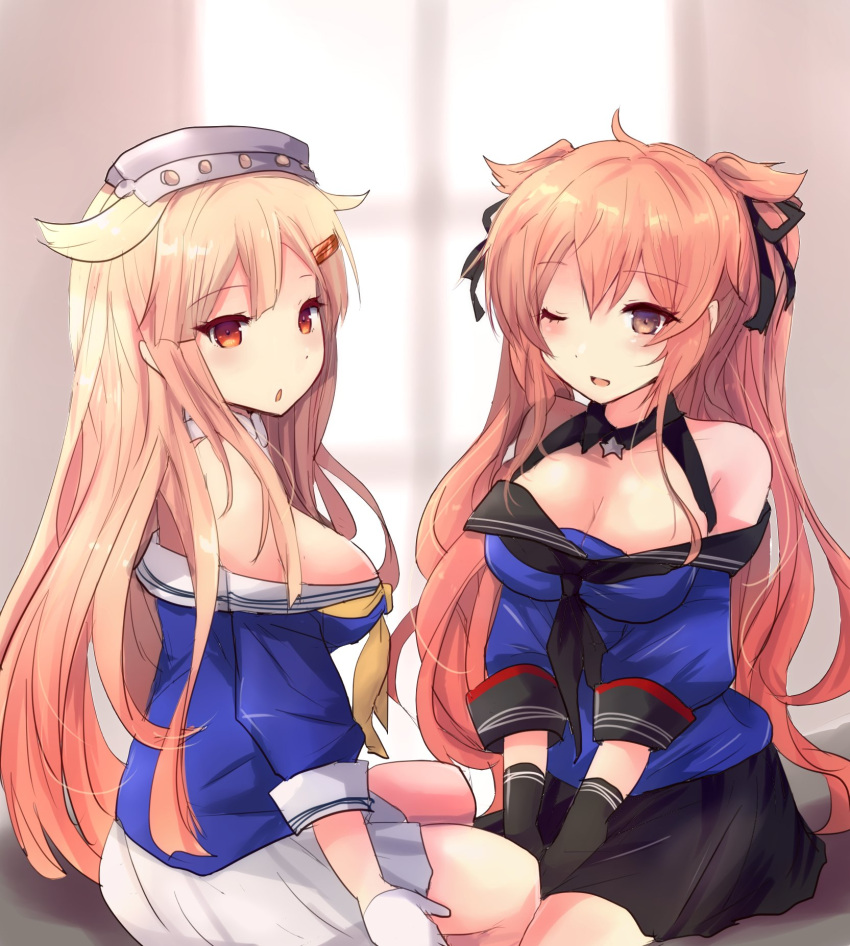 cosplay, fletcher_(kancolle), fletcher_(kancolle)_(cosplay), highres, hirune_(konekonelkk), johnston_(kancolle), johnston_(kancolle)_(cosplay), kantai_collection