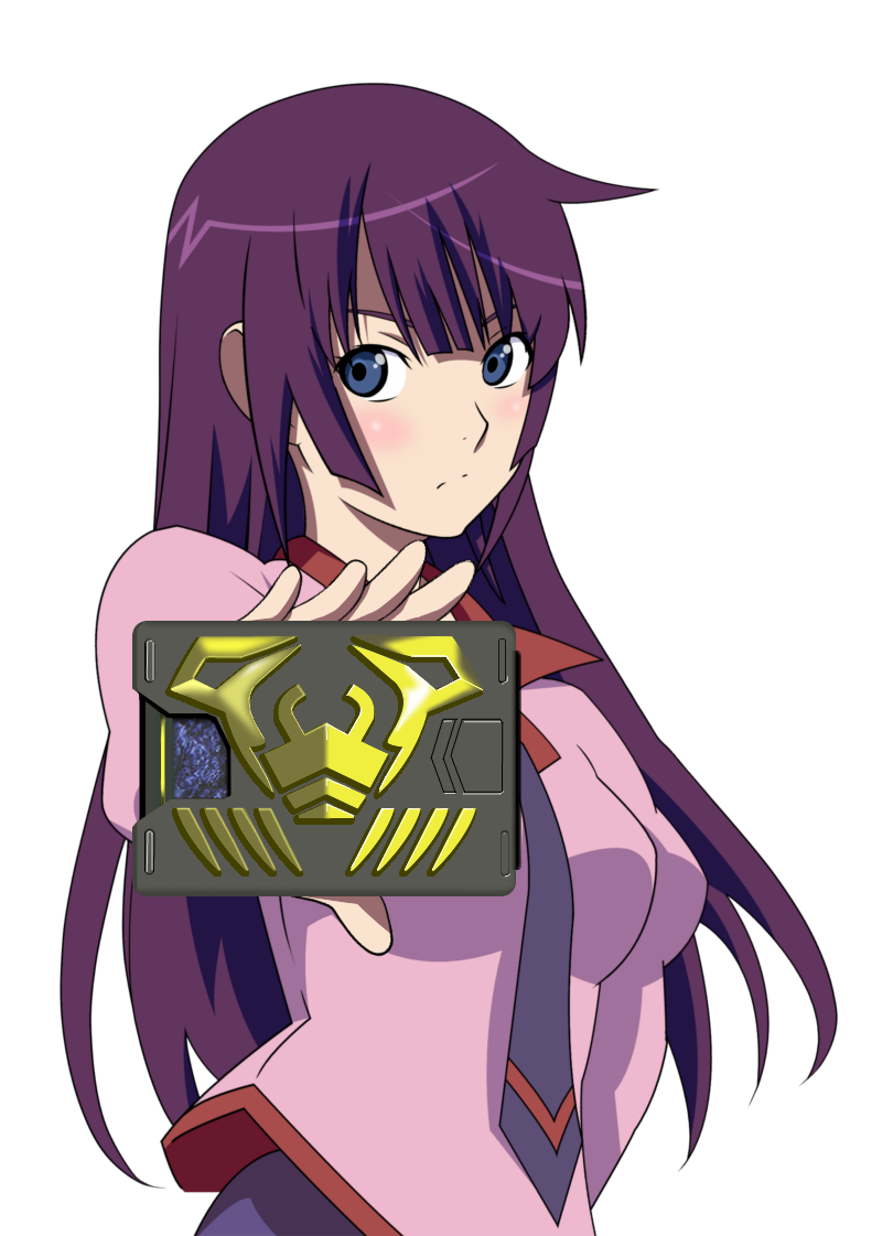 bakemonogatari, kamen_rider, kamen_rider_ryuki_(series), kamen_rider_scissors, min_(westsign2170), monogatari_(series), senjougahara_hitagi, solo