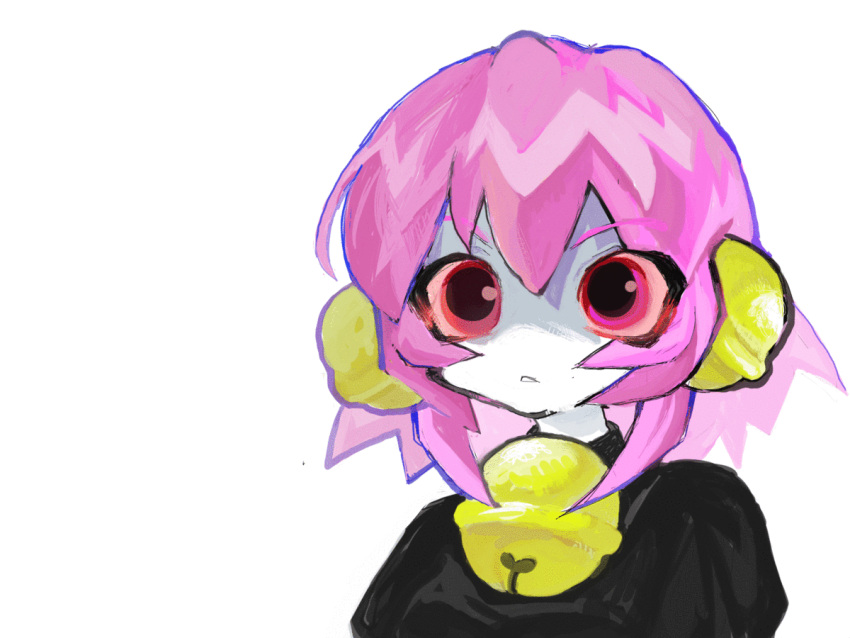 1girl, 2000s_(style), 8eyes, animated, animated_gif, bell, bloodshot_eyes, colored_skin