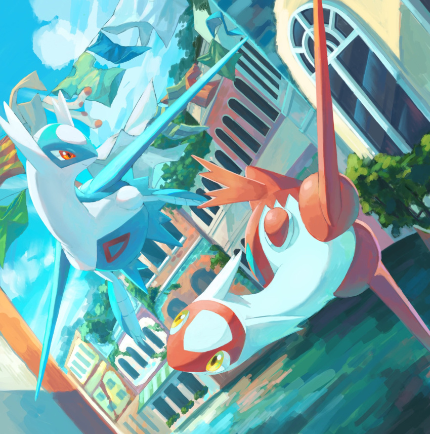 alto_mare, claws, clouds, day, flying, full_body, highres, keruasu0629