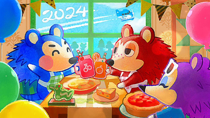 1other, 2024, 3girls, aircraft, airplane, ambiguous_gender, animal_crossing, animal_crossing:_new_horizons