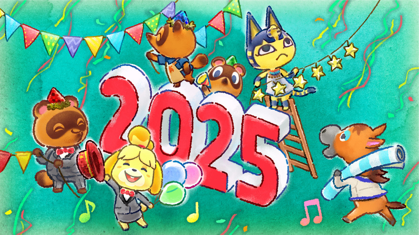2025, 2girls, 4boys, ancient_egyptian_clothes, animal_crossing, animal_crossing:_new_horizons, ankha_(animal_crossing), apron