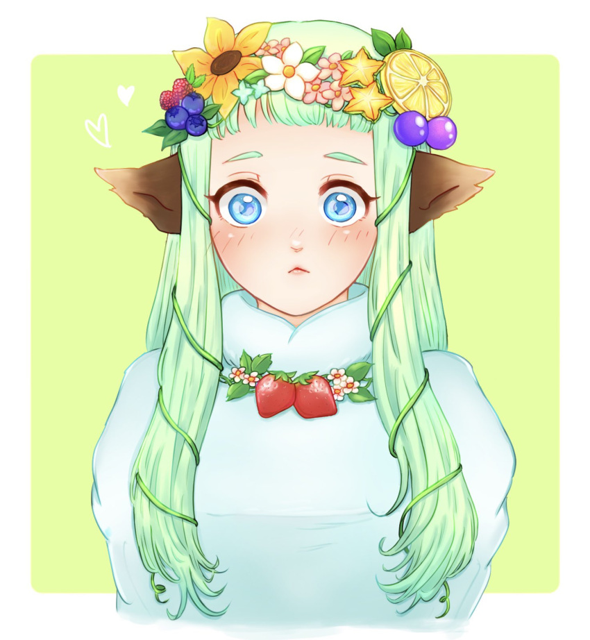 1girl, animal_ears, blue_eyes, blueberry, dress, fantasy_life, fantasy_life_i:_the_girl_who_steals_time, fantasy_life_online