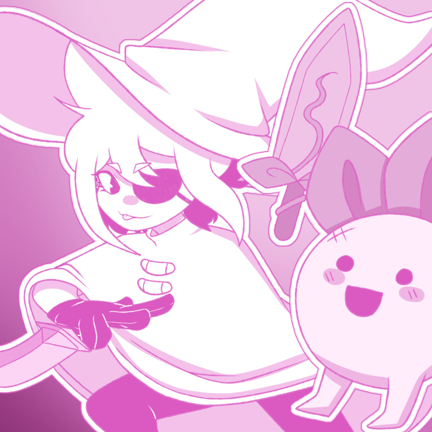 1boy, 1other, :d, absurdres, black_gloves, blush_stickers, cape, eyepatch