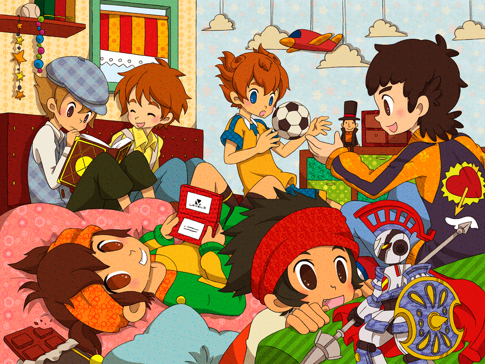 bad_id, ball, bed, blue_eyes, book, brown_eyes, brown_hair, child