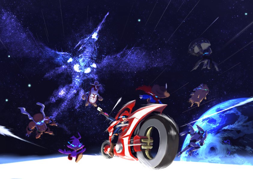 1boy, bird, blue_eyes, card, character_request, d-wheel, earth_(planet), fudo_yusei