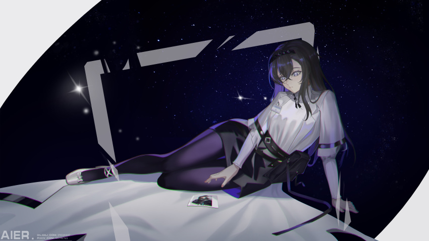 1girl, absurdres, aier_(2835730563), arknights, artist_name, black_eyes, black_hair, black_hairband