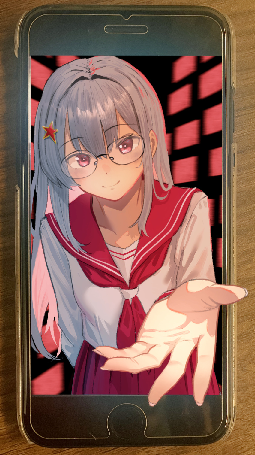 blonde_hair, breasts, cellphone, china, flat_chest, glasses, hearts_of_iron, highres